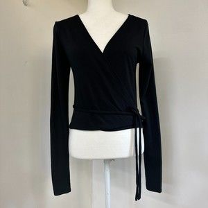 Fabletics Long Sleeve Wrap Top Size M